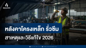 หลังคาโครงเหล็ก รั่วซึม สาเหตุและวิธีแก้ไข 2026