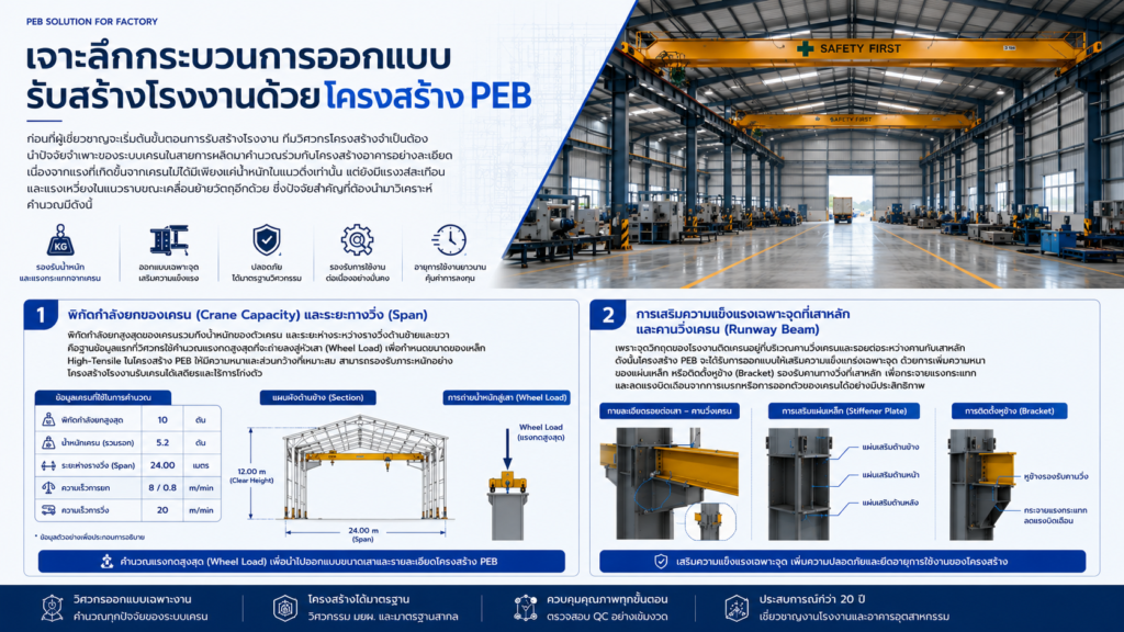ทำไมหลายคนถึงคิดว่าโครงสร้าง PEB ไม่เหมาะกับโรงงานติดเครน